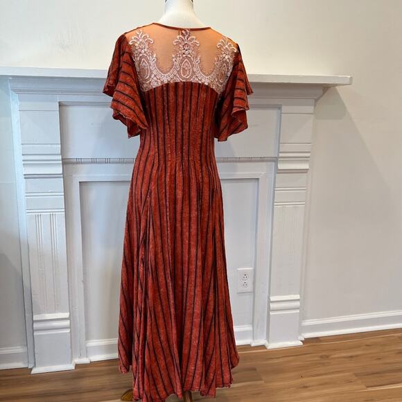 Anthropologie Medium Dress Boho Midi Embroidered Aratta Silent Journey RARE - Picture 8 of 15
